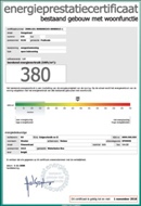Energieprestatiecertificaat voorgesteld